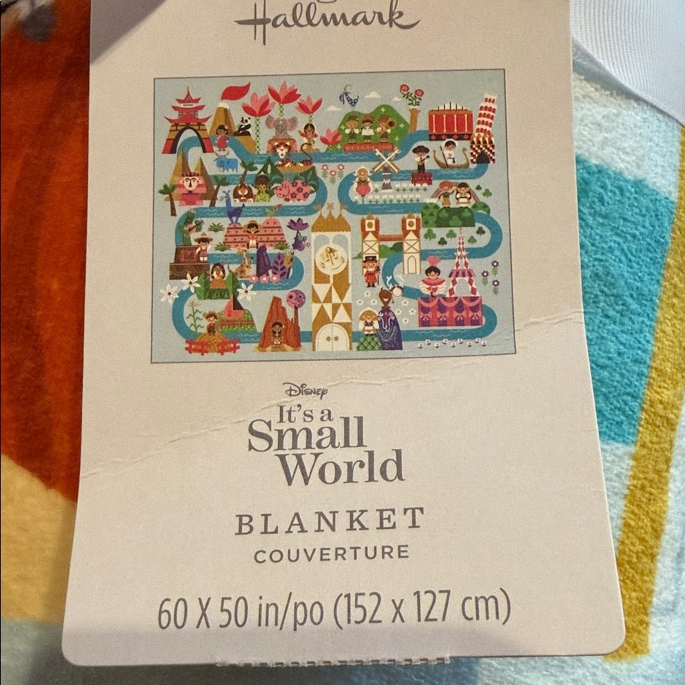 Hallmark- Disney, It’s a Small World Plush Blanket - Picture 2 of 6